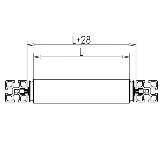 Rouleau transporteur PVC 50 - 25